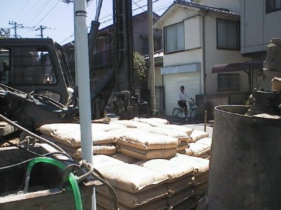 地盤改良工事 セメントミルク