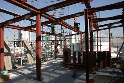 鉄骨建て方工事 仮組み