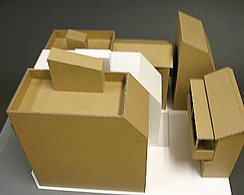 ラフ模型/２世帯住宅/間口が狭い/ＲＣ壁式構造/建て替え/外断熱/TD-HOUSE