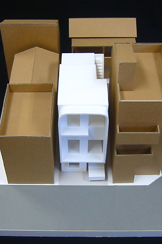 模型/２世帯住宅/間口が狭い/ＲＣ壁式構造/建て替え/外断熱/TD-HOUSE