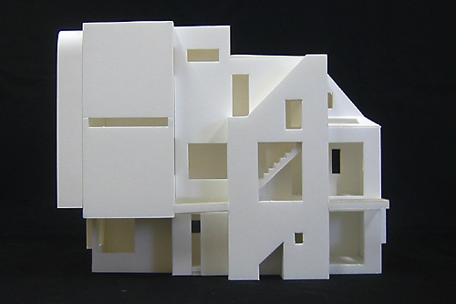 模型/２世帯住宅/間口が狭い/ＲＣ壁式構造/建て替え/外断熱/TD-HOUSE