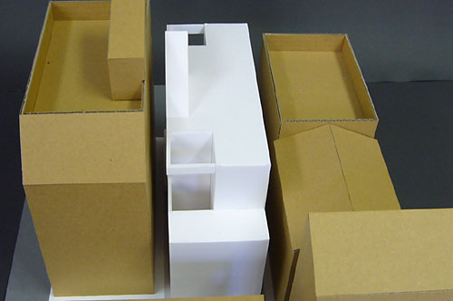 模型/2世帯住宅/間口が狭い/RC壁式構造/建て替え/外断熱/TD-HOUSE
