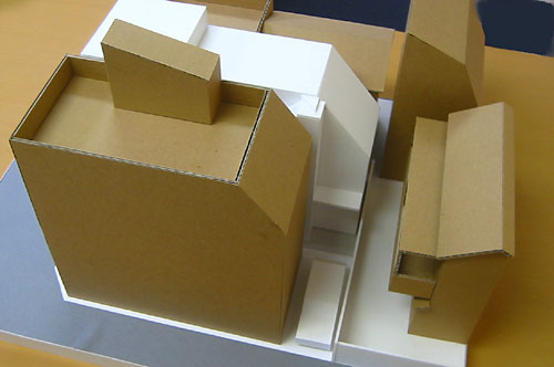 模型/2世帯住宅/間口が狭い/RC壁式構造/建て替え/外断熱/TD-HOUSE