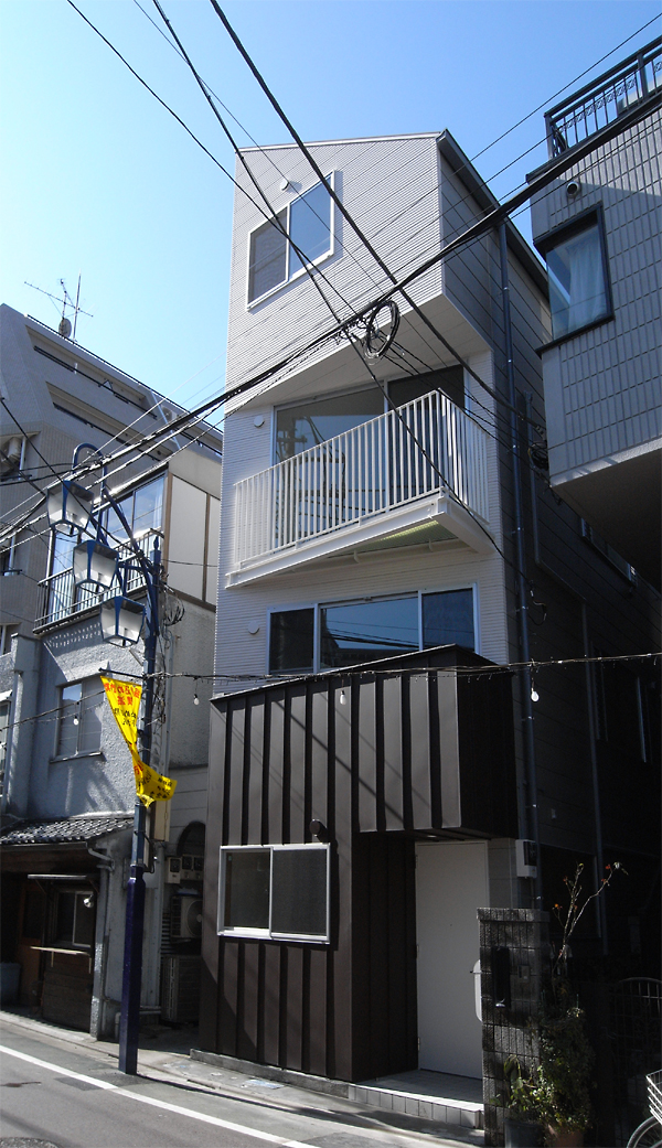 狭小地住宅 鉄骨構造 4階建 2世帯住宅 建築計画網 大系舎